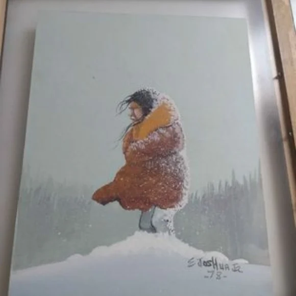 Paintings by Native American artist E. Joshua Jr. ( 3 paintings 10 × 8)